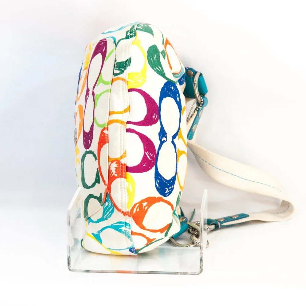 Coach colorful Signature print Fabric Hobo bag - Picture 7 of 15
